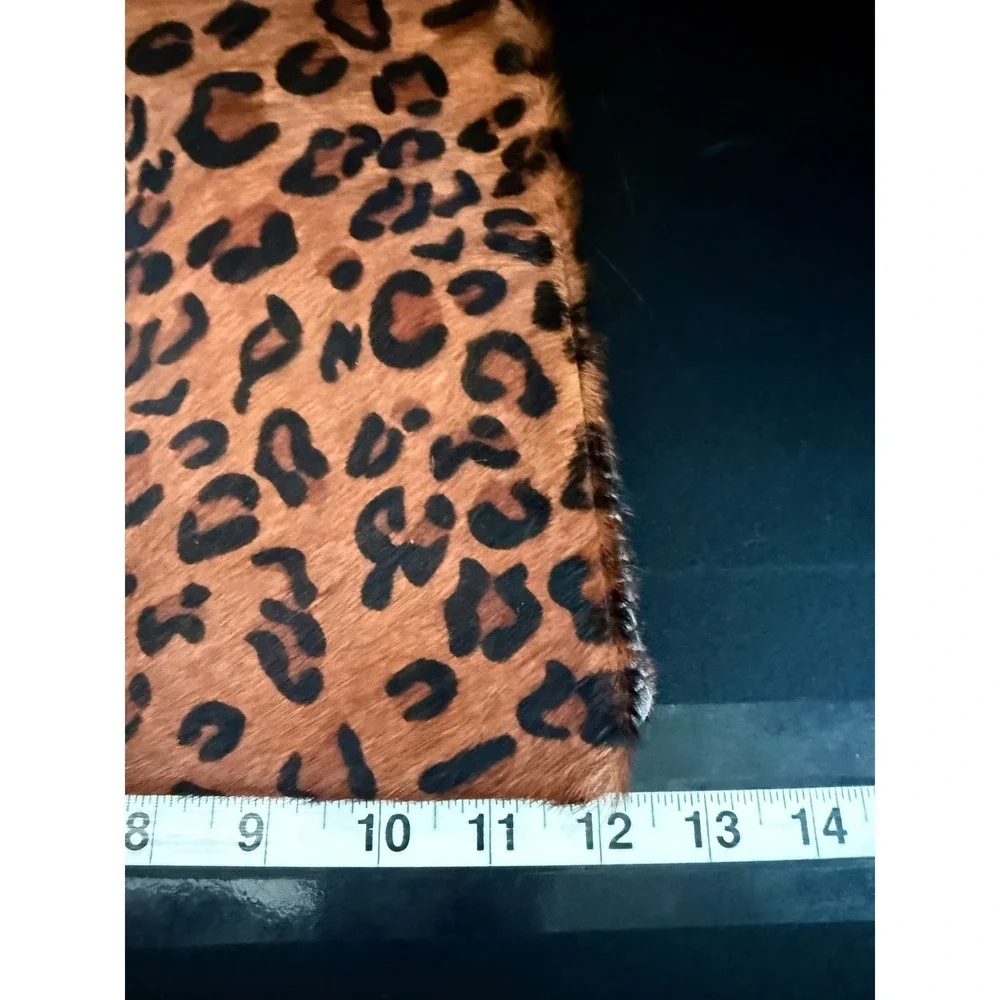 Cleo & Patek Paris Leopard Calf Hair Ostrich Leather Crossbody Bag Western Boho